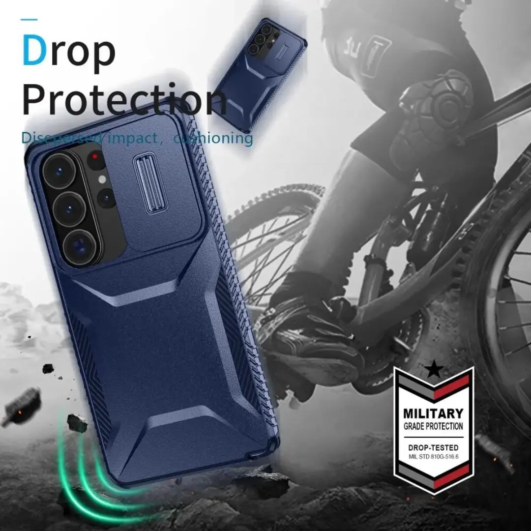 Selected Hoesje Samsung Galaxy S26 Ultra Blauw - Camera Slider