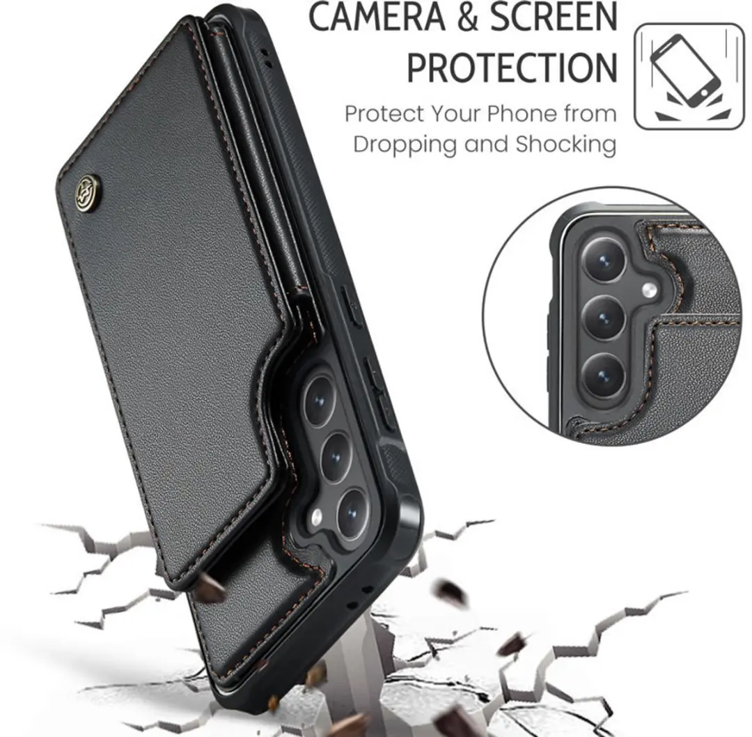 Caseme Telefoonhoesje Samsung Galaxy S24 FE Wallet - Zwart
