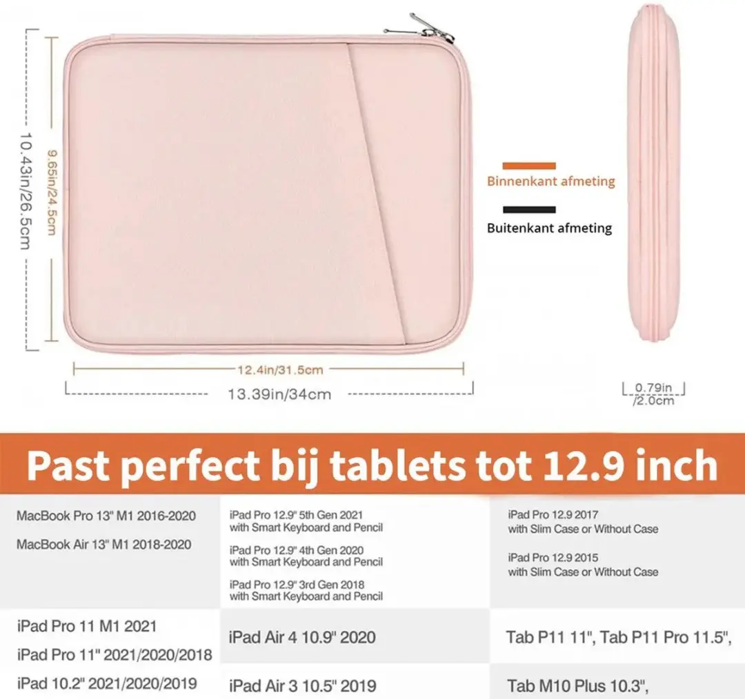 Selected Beschermhoes iPad/Tablet tot 12.9" - Blauw
