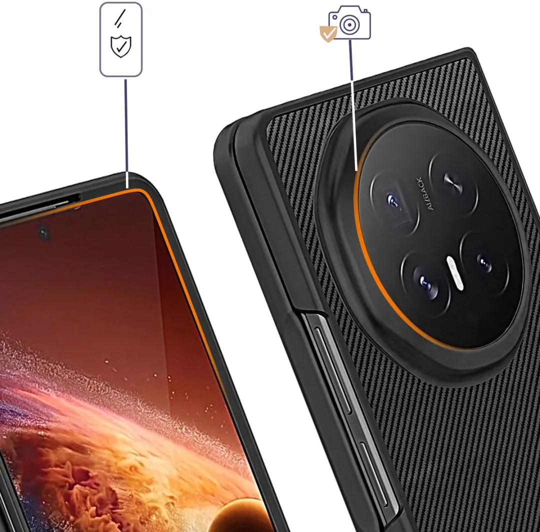 Imak Hoesje Honor Magic V6 BACK-IMK-MV6 - Zwart