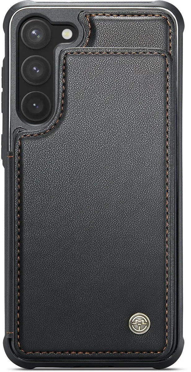 Caseme S23 Wallet Back Cover Telefoonhoesje - Zwart - 4 Pasjes