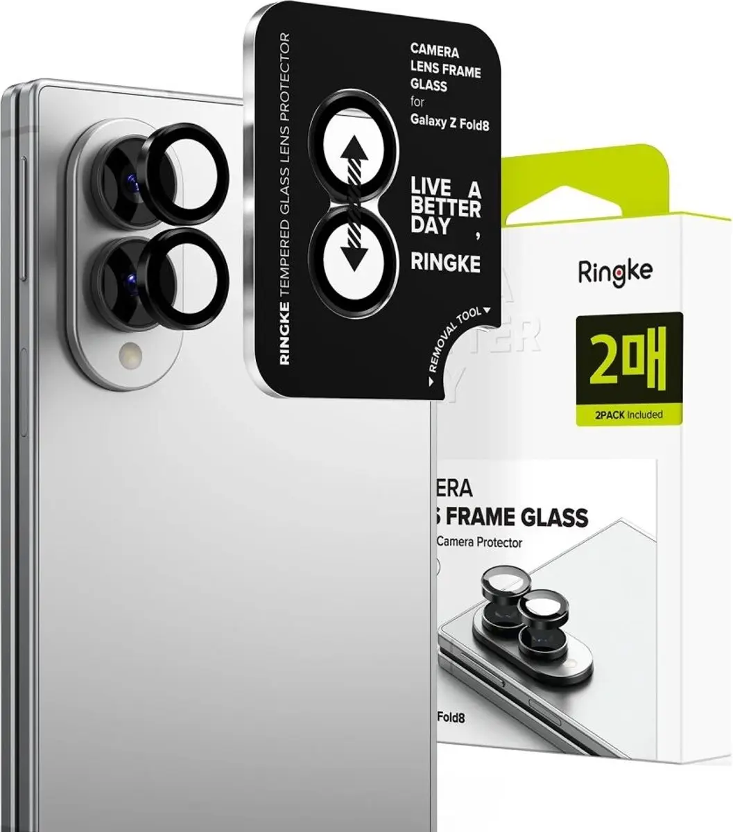 Ringke Frame Glass Camera Beschermer Zwart