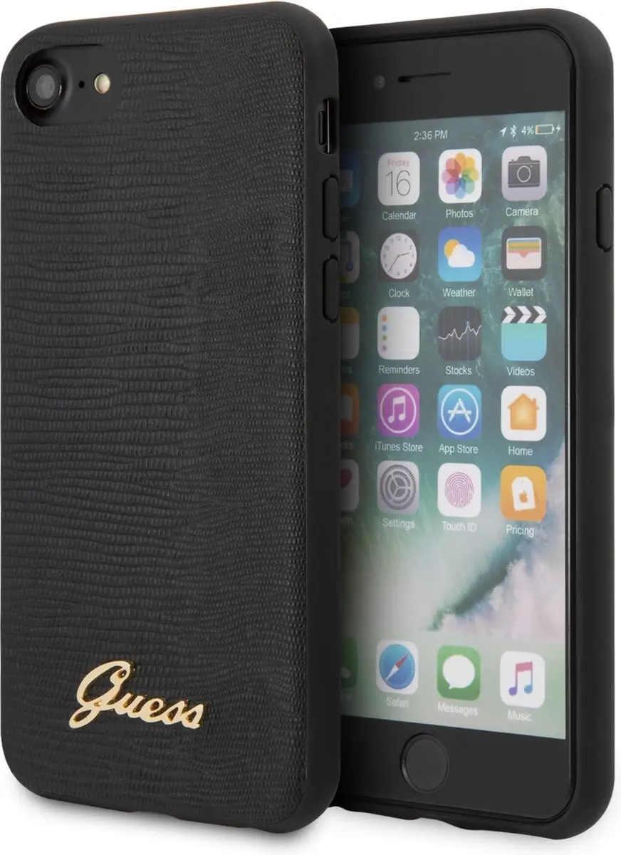 GUESS iPhone Backcase Lizard Zwart