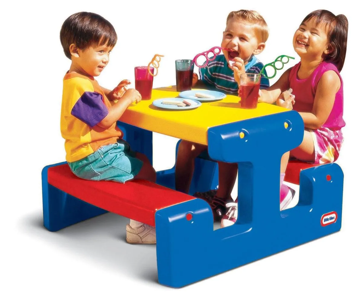 Little Tikes Junior Primary Picknicktafel Blauw 479500070