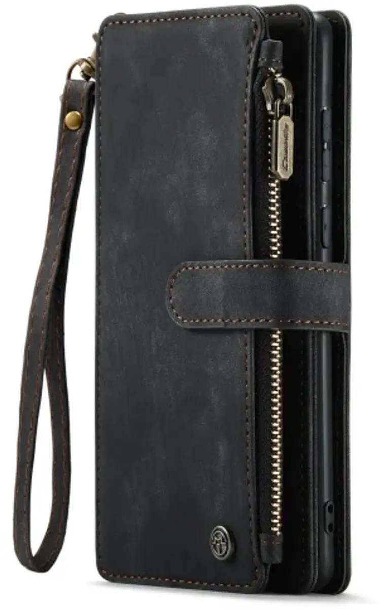 Caseme Hoesje iPhone 17 Vintage Wallet Book - Zwart