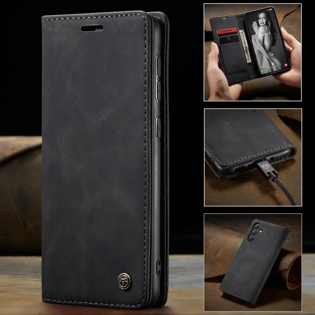 CaseMe Telefoonhoesje Samsung Galaxy S25 Plus Wallet Book - Zwart