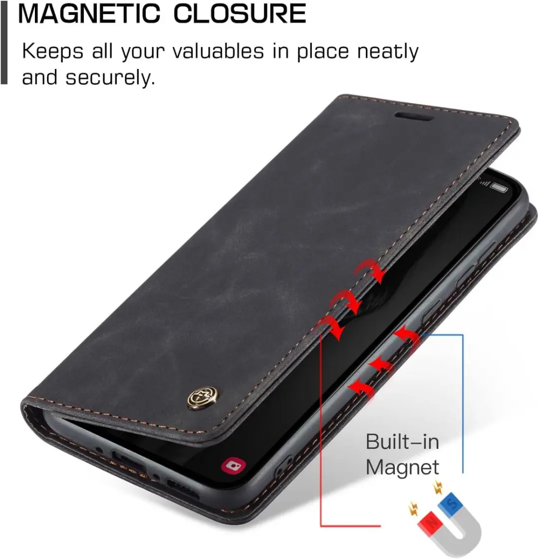 CaseMe Telefoonhoesje Samsung Galaxy S25 Plus Wallet Book - Zwart