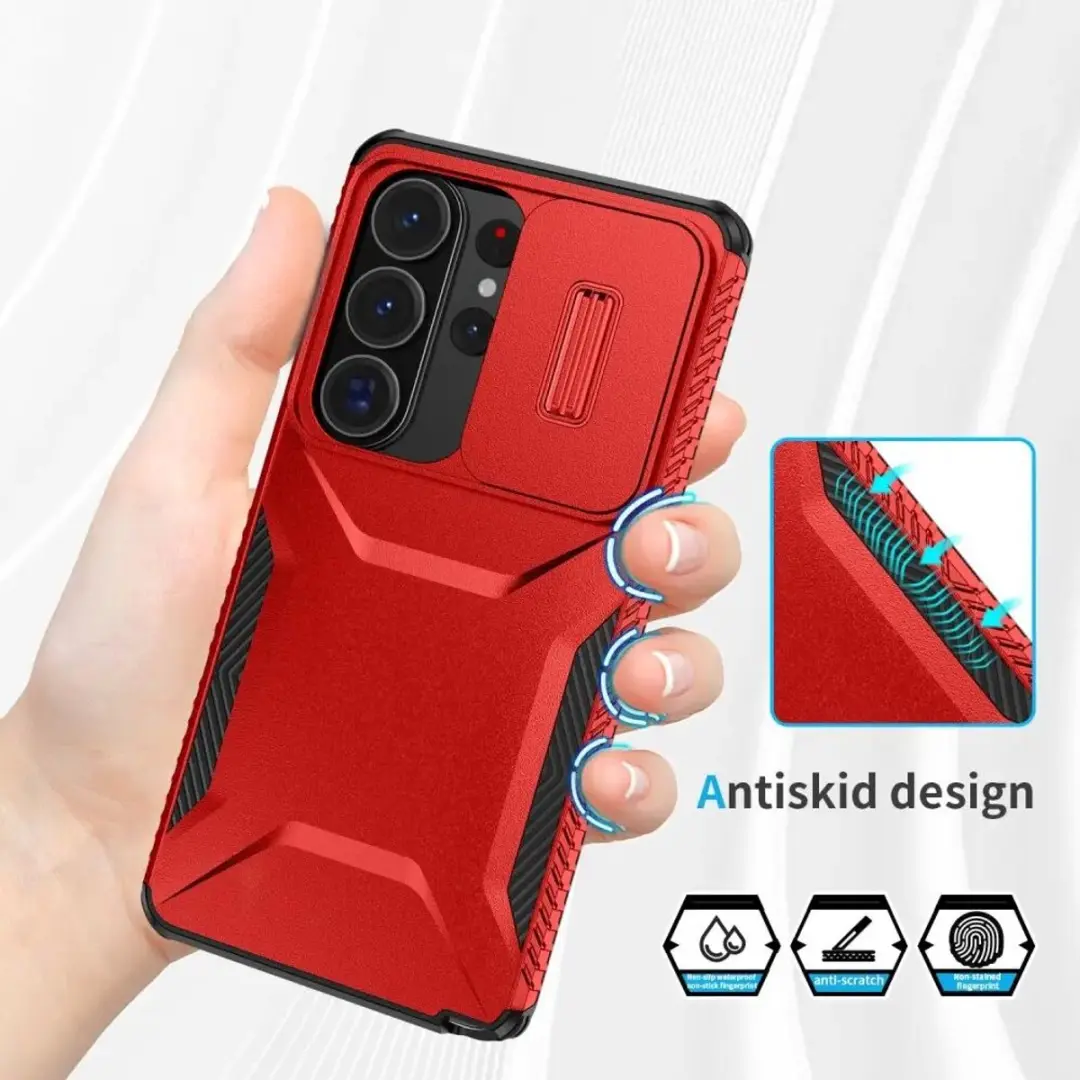 Selected Hoesje Samsung Galaxy S26 Ultra Camera Slider - Rood
