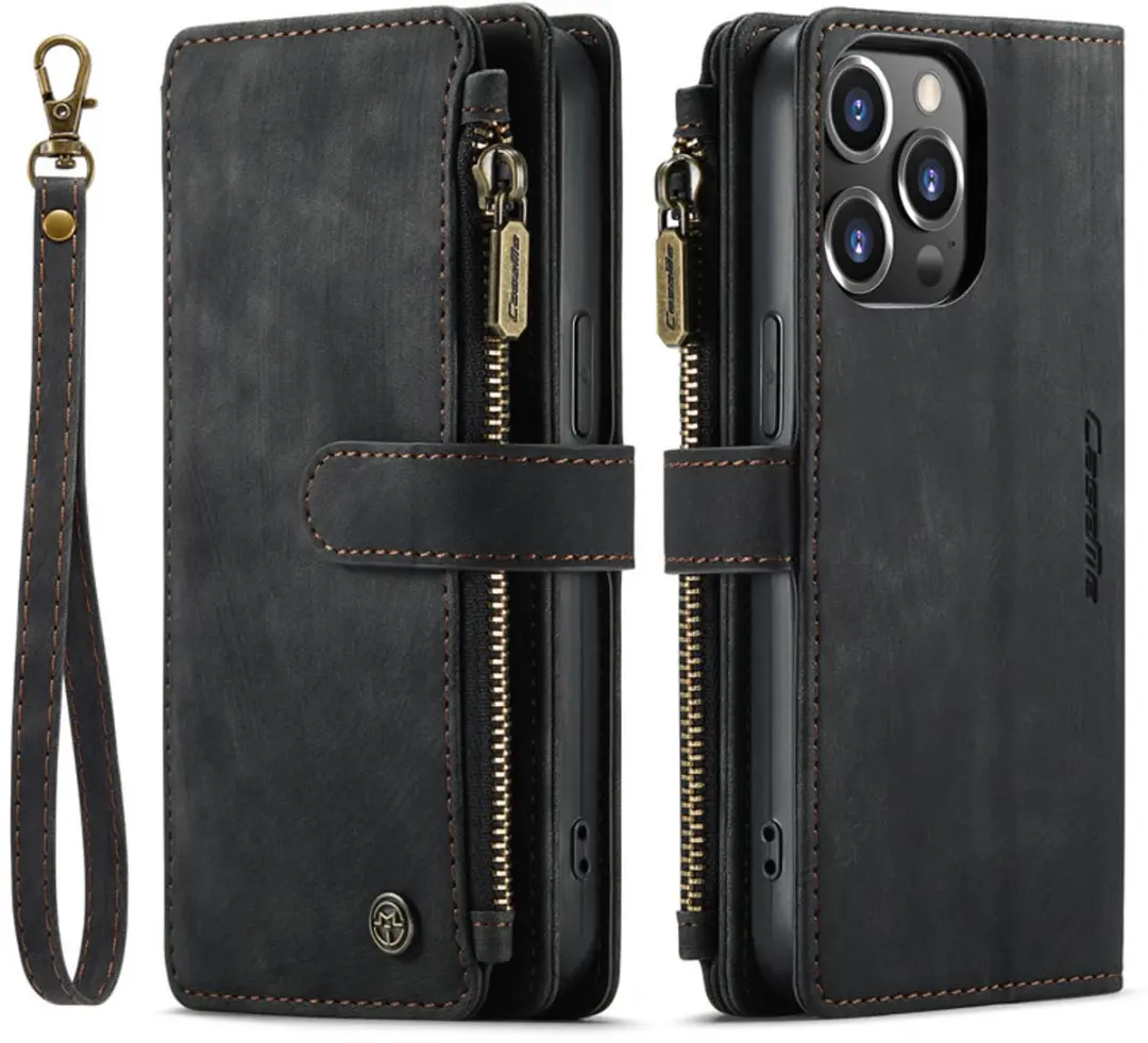 Caseme iPhone 14 Pro Max Wallet Rits Book Case