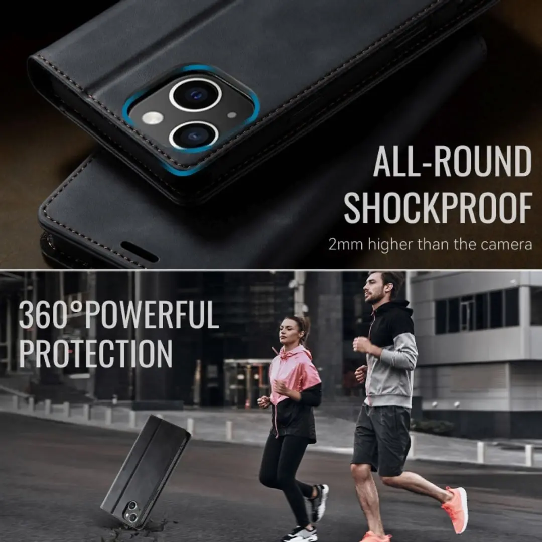 Caseme iPhone 15 Plus Wallet Book Hoesje - Zwart