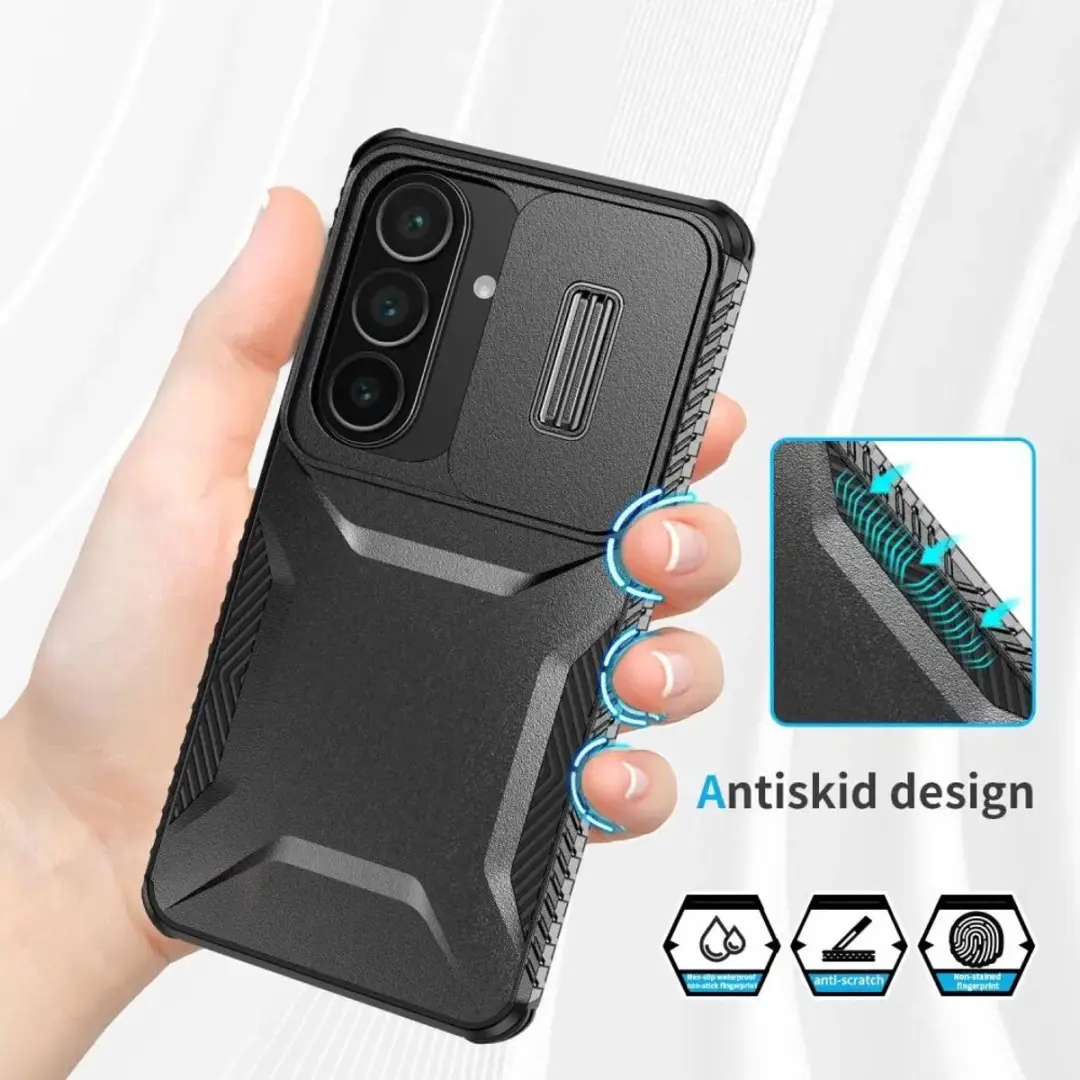Selected Hoesje Samsung Galaxy S26 Back Cover Camera Slider - Zwart