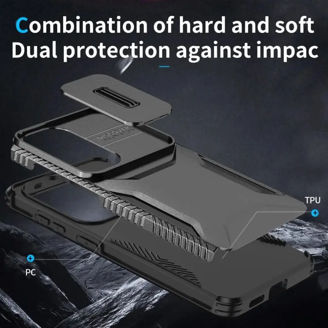 Selected Hoesje Samsung Galaxy S26 Back Cover Camera Slider - Zwart