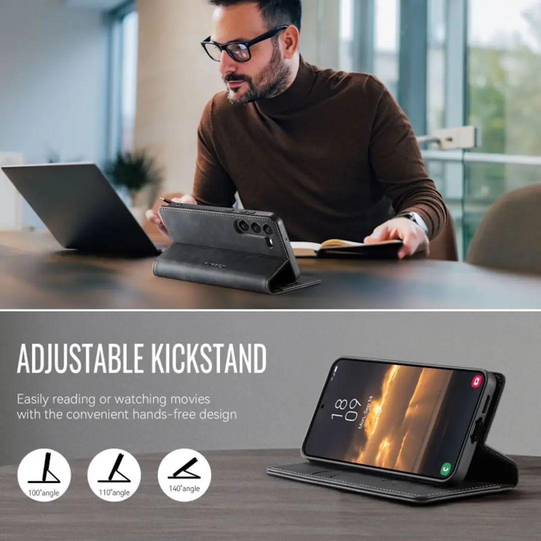 Caseme Wallet Book Case Samsung Galaxy S23 - Zwart
