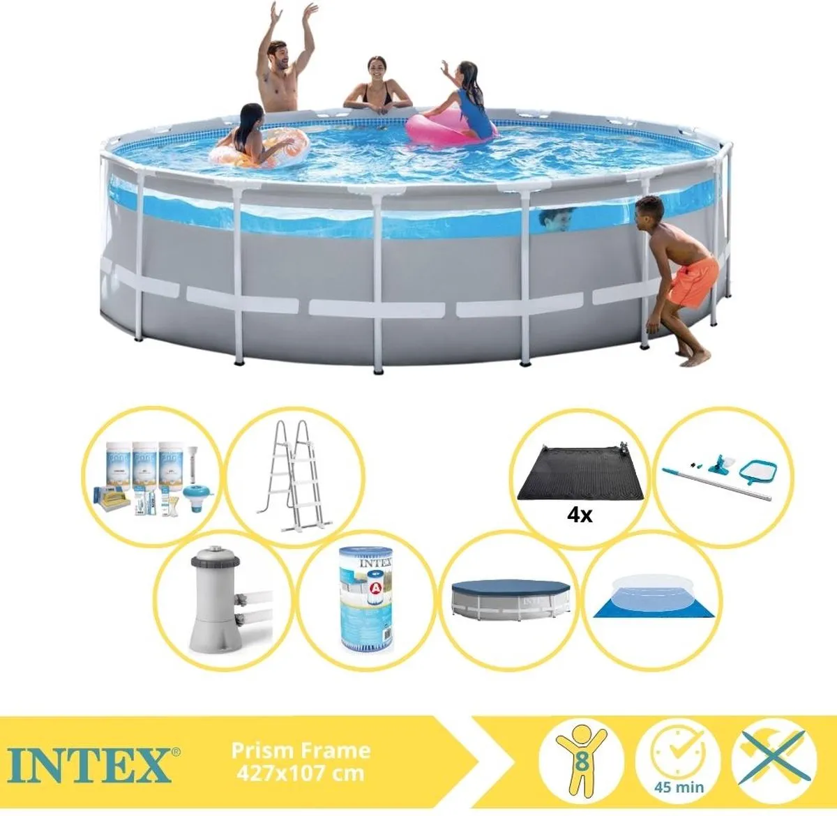 Intex Prism Frame 26720GN Opzetzwembad 427x107cm