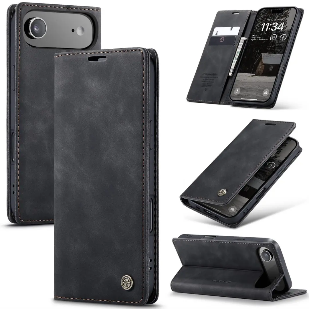 CaseMe iPhone Air Wallet Book Case - Zwart