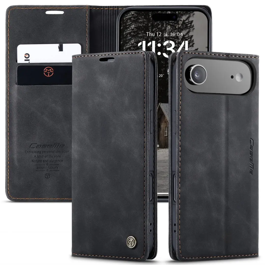 CaseMe iPhone Air Wallet Book Case - Zwart