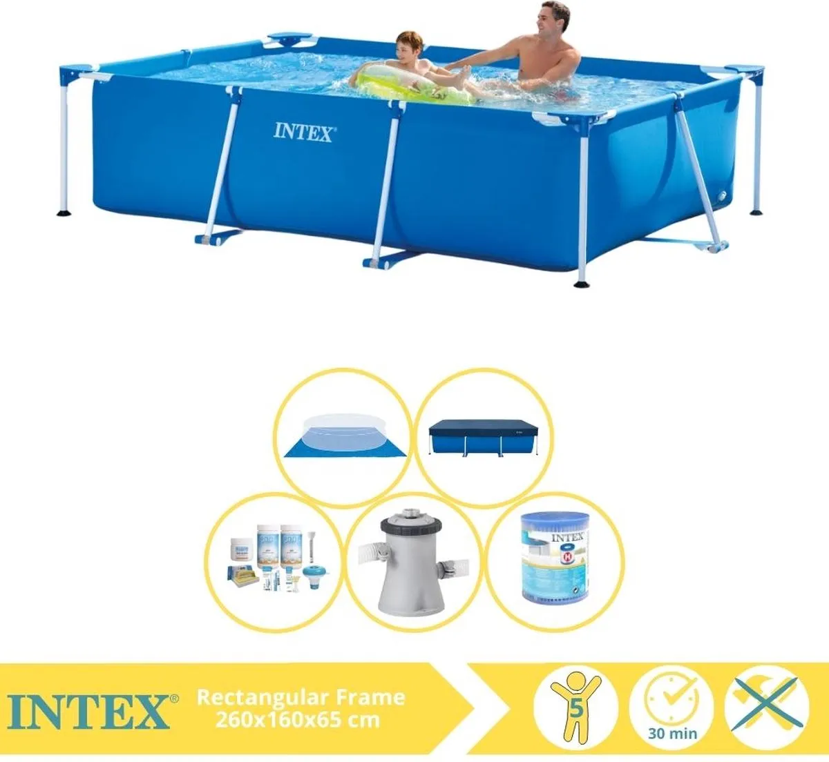 Intex 28271NP Opzetzwembad 260x160x65cm