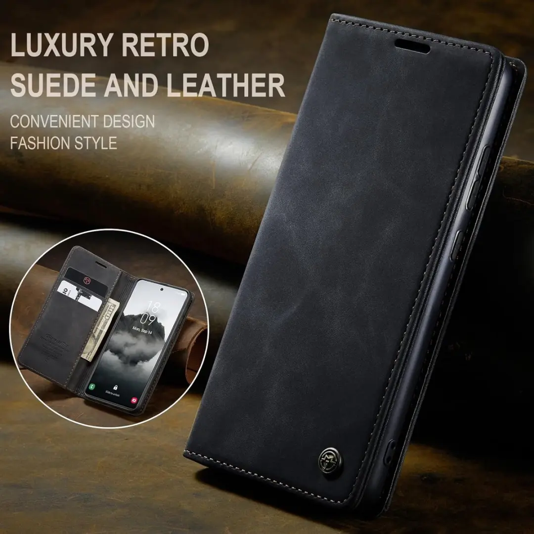 CaseMe Telefoonhoesje Samsung Galaxy S24 Plus Wallet Book - Zwart