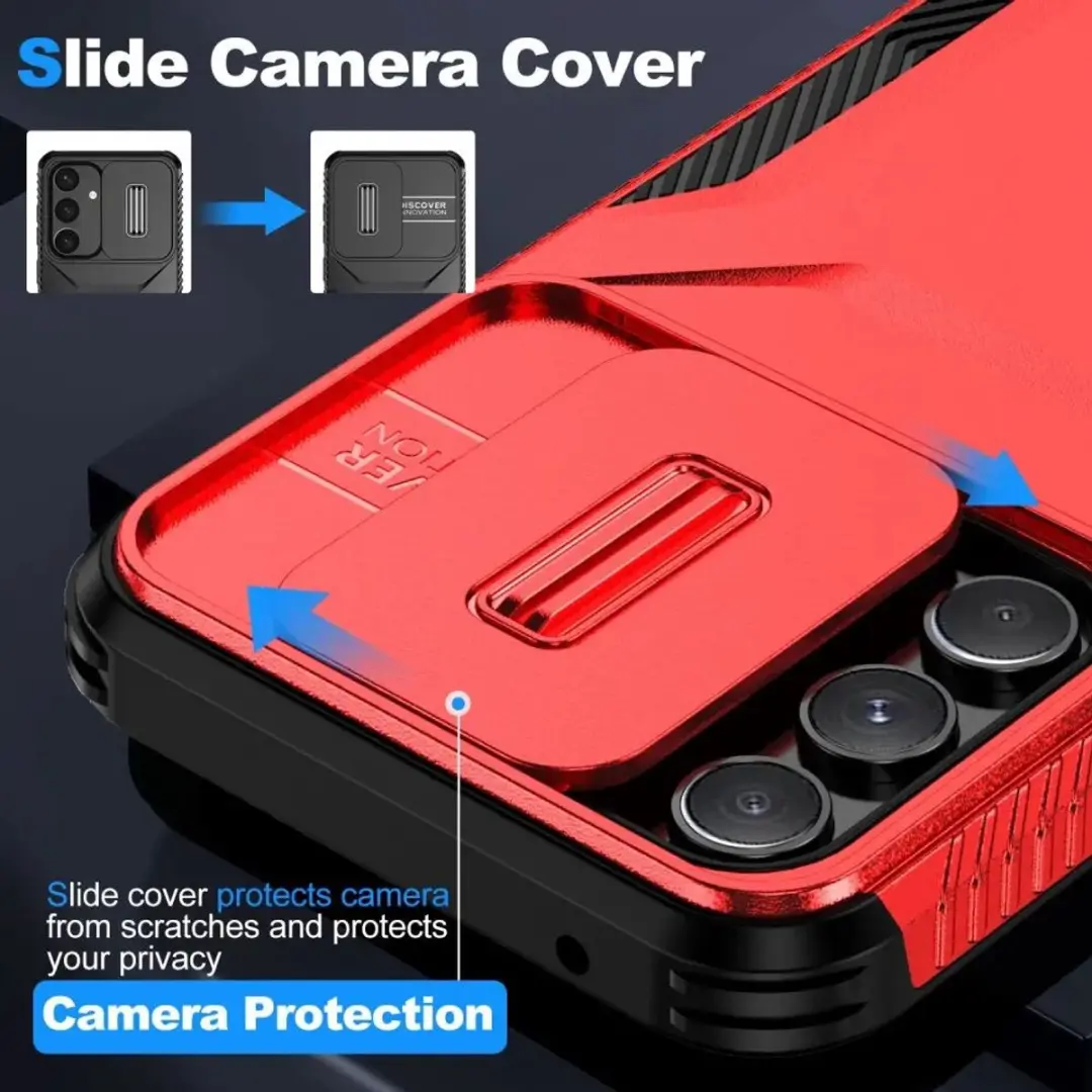 Selected Hoesje Samsung Galaxy A54 Camera Slider - Rood