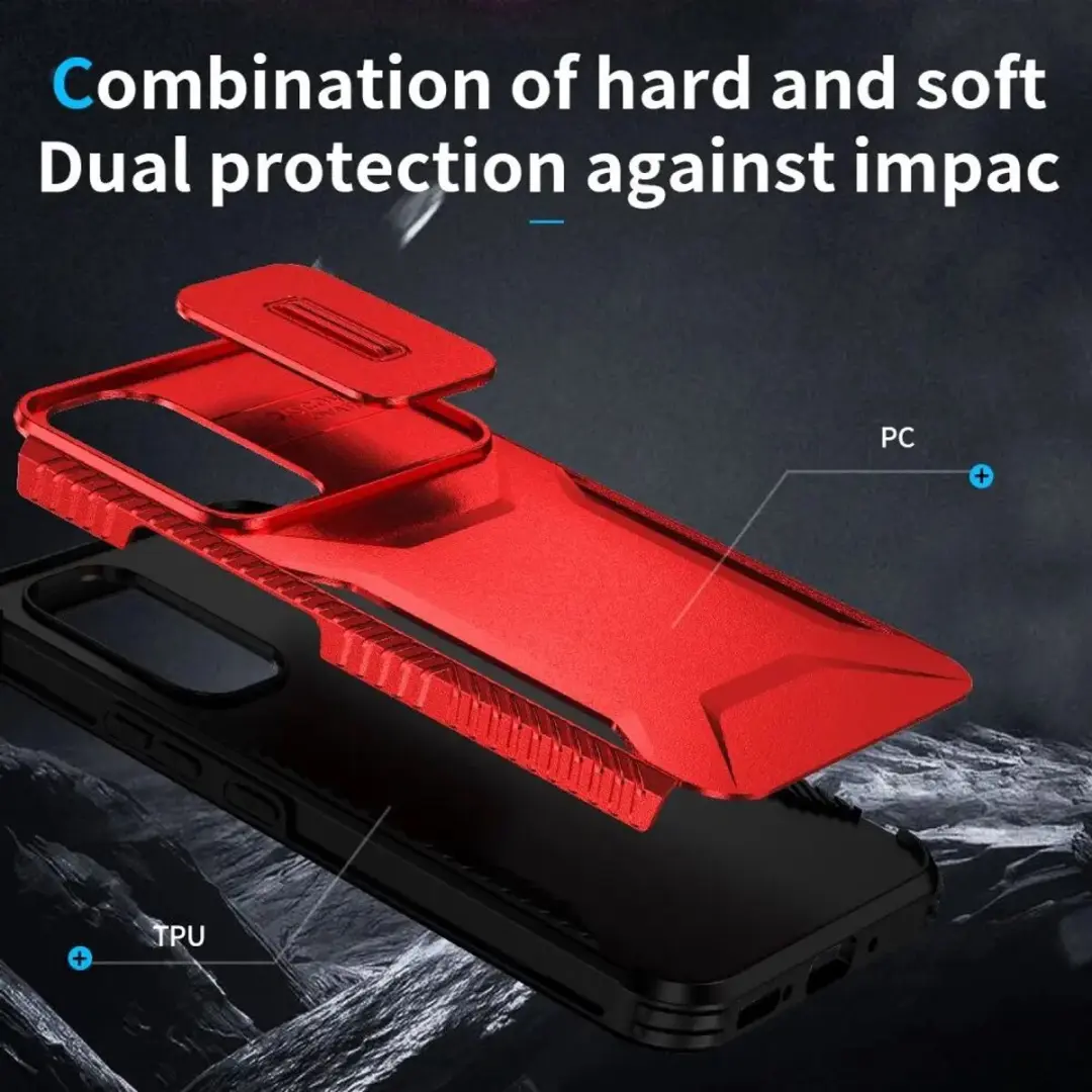 Selected Hoesje Samsung Galaxy A54 Camera Slider - Rood