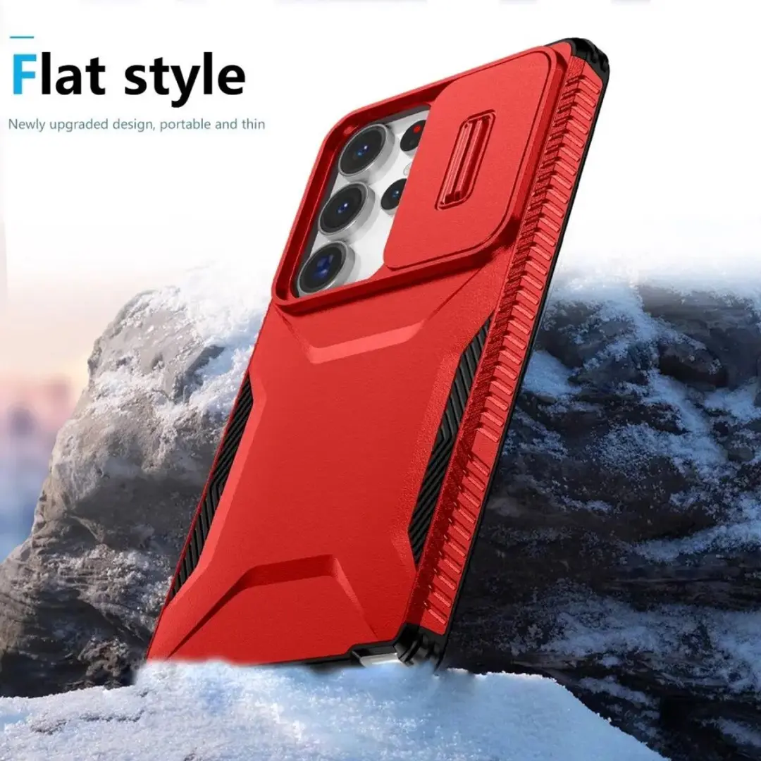 Selected Hoesje Samsung Galaxy S25 Ultra - Camera Slider Rood