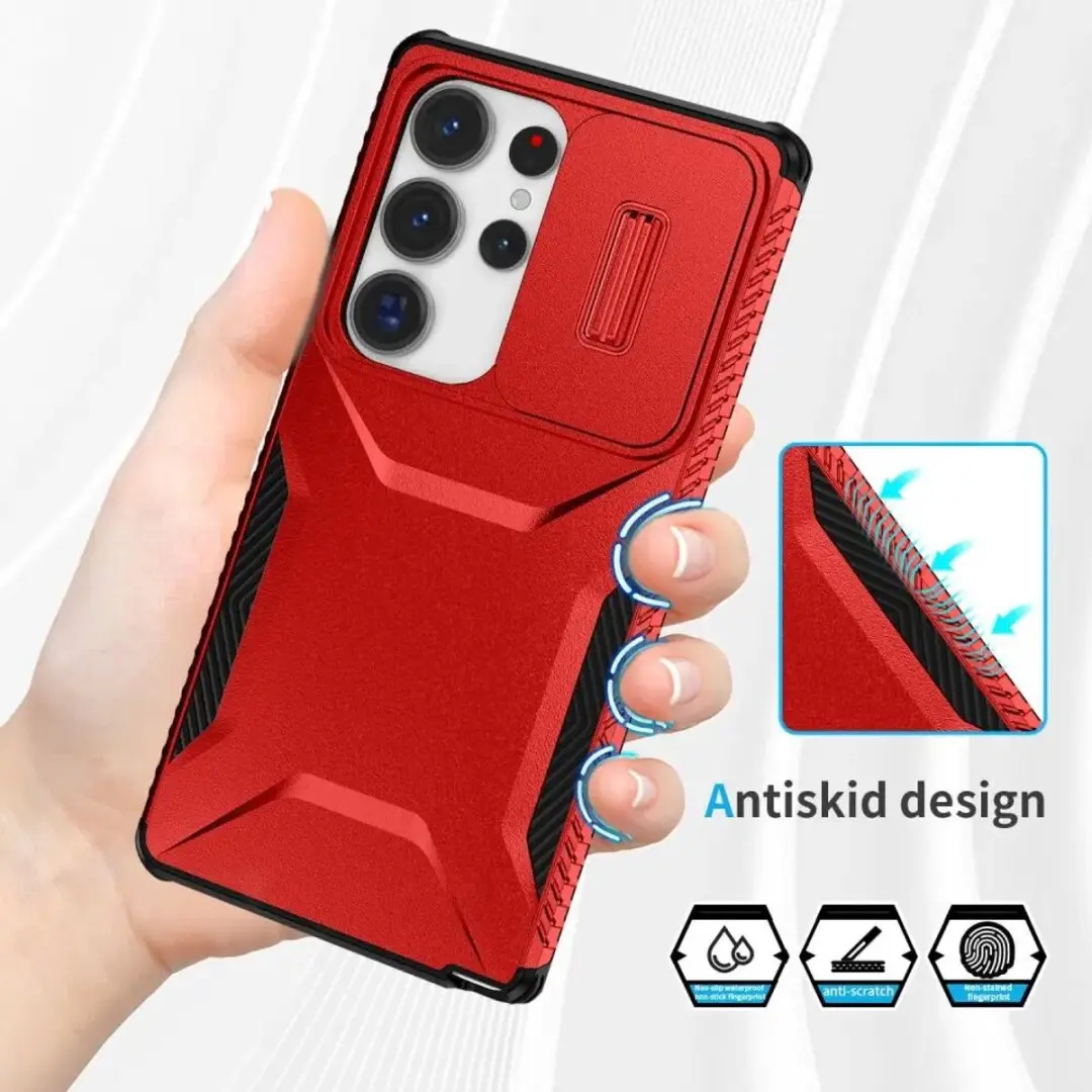 Selected Hoesje Samsung Galaxy S25 Ultra - Camera Slider Rood