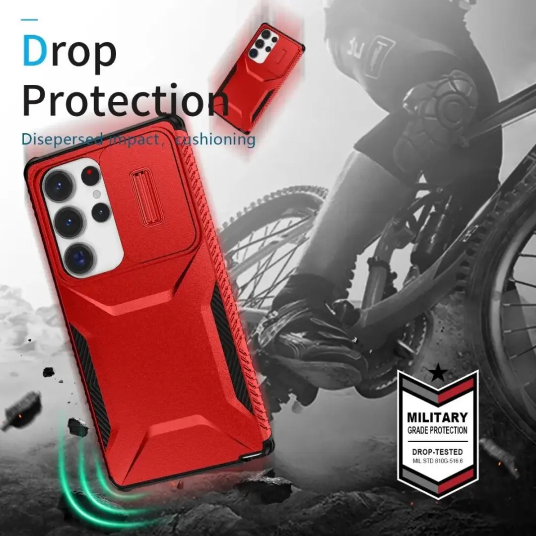 Selected Hoesje Samsung Galaxy S25 Ultra - Camera Slider Rood