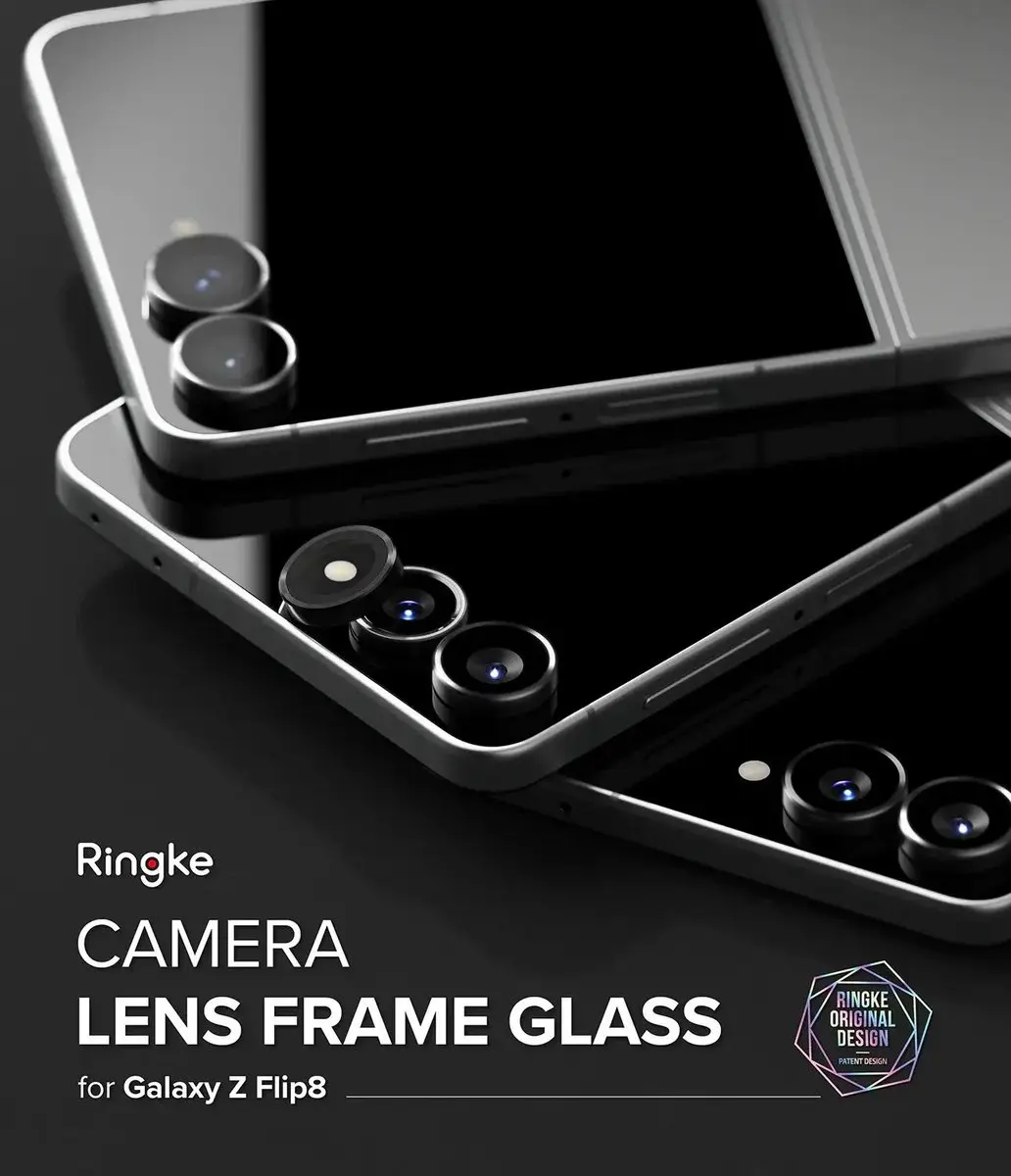 Ringke Frame Glass Camera Beschermer Zwart - 2 Stuks