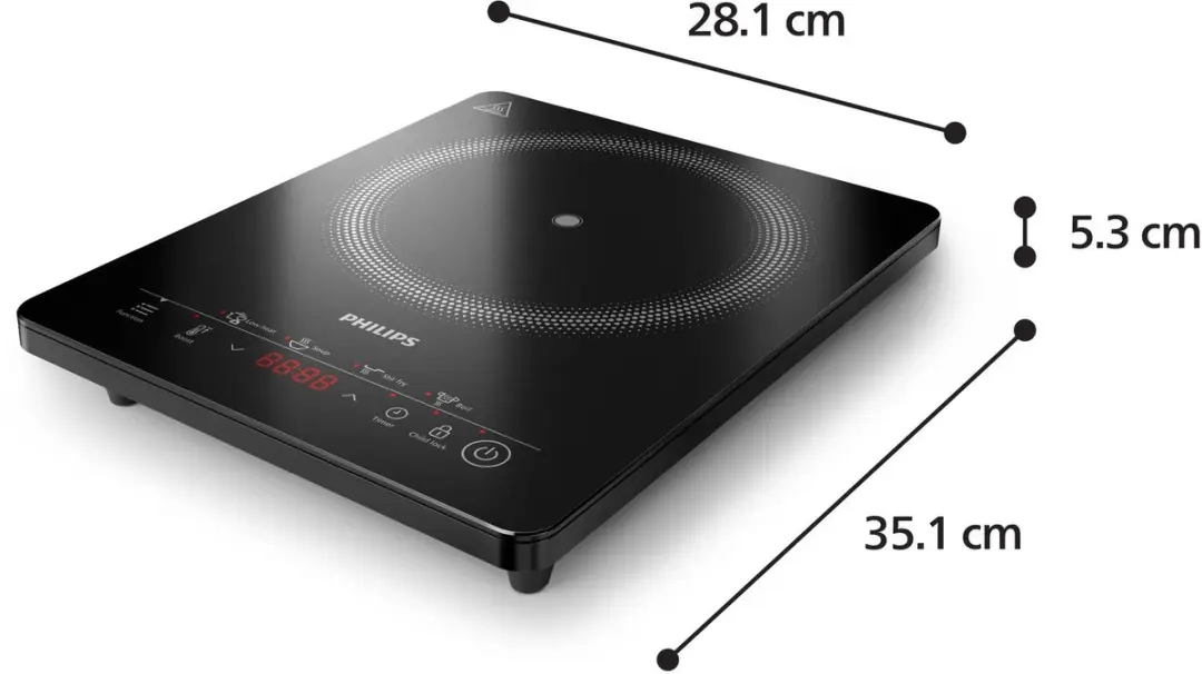 Philips 3000-serie HD5830/90 Inductiekookplaat 2000W - Zwart - afbeelding 3 van 5