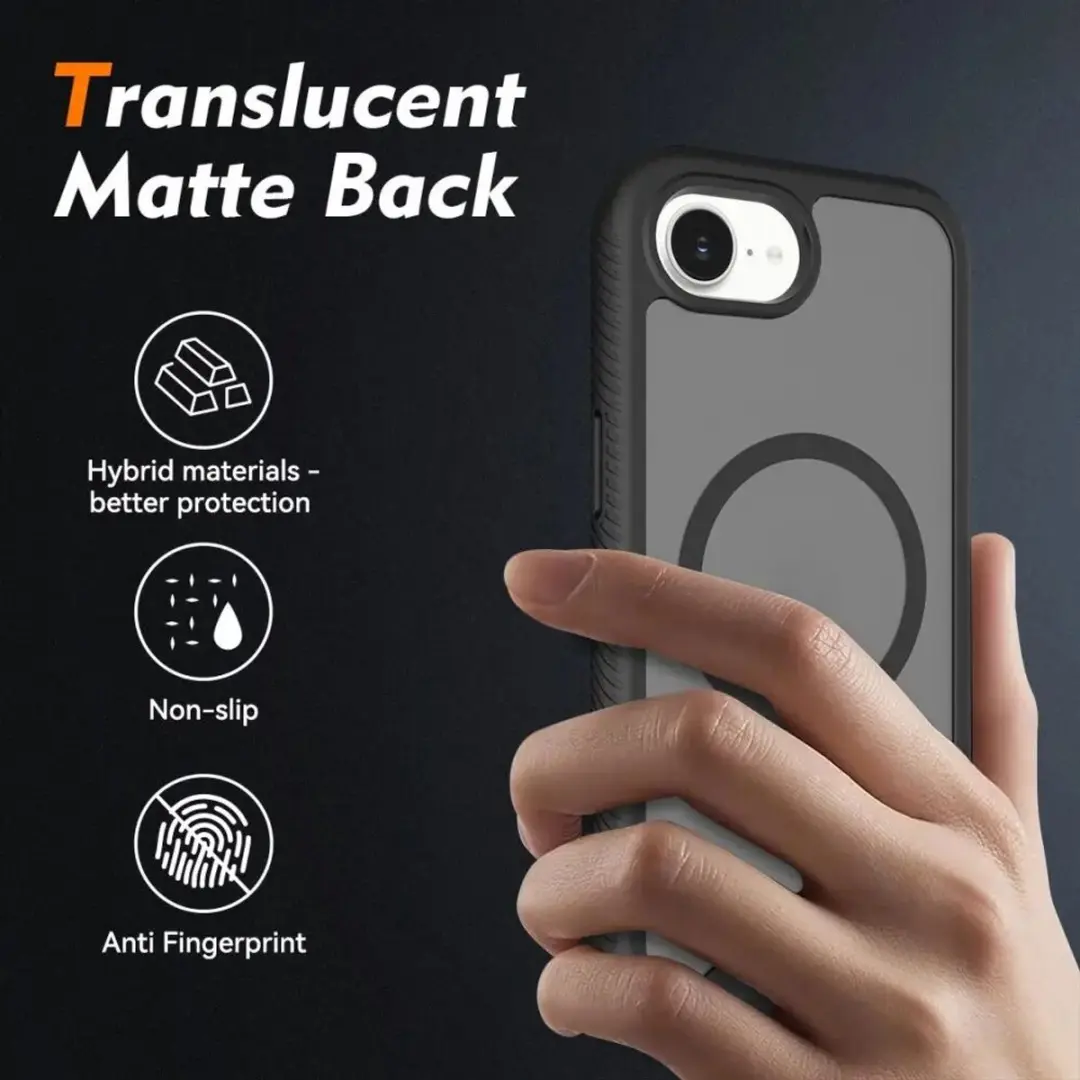 Selected by GSMpunt.nl iPhone 16e/17e Hoesje Matte Zwart - MagSafe