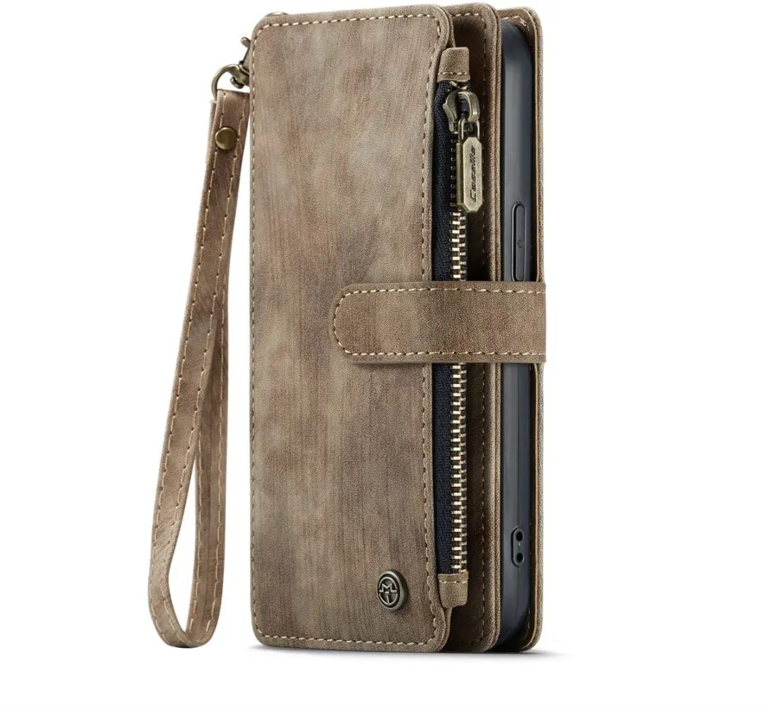 CaseMe iPhone 14 Pro Wallet Bookhoesje - Bruin