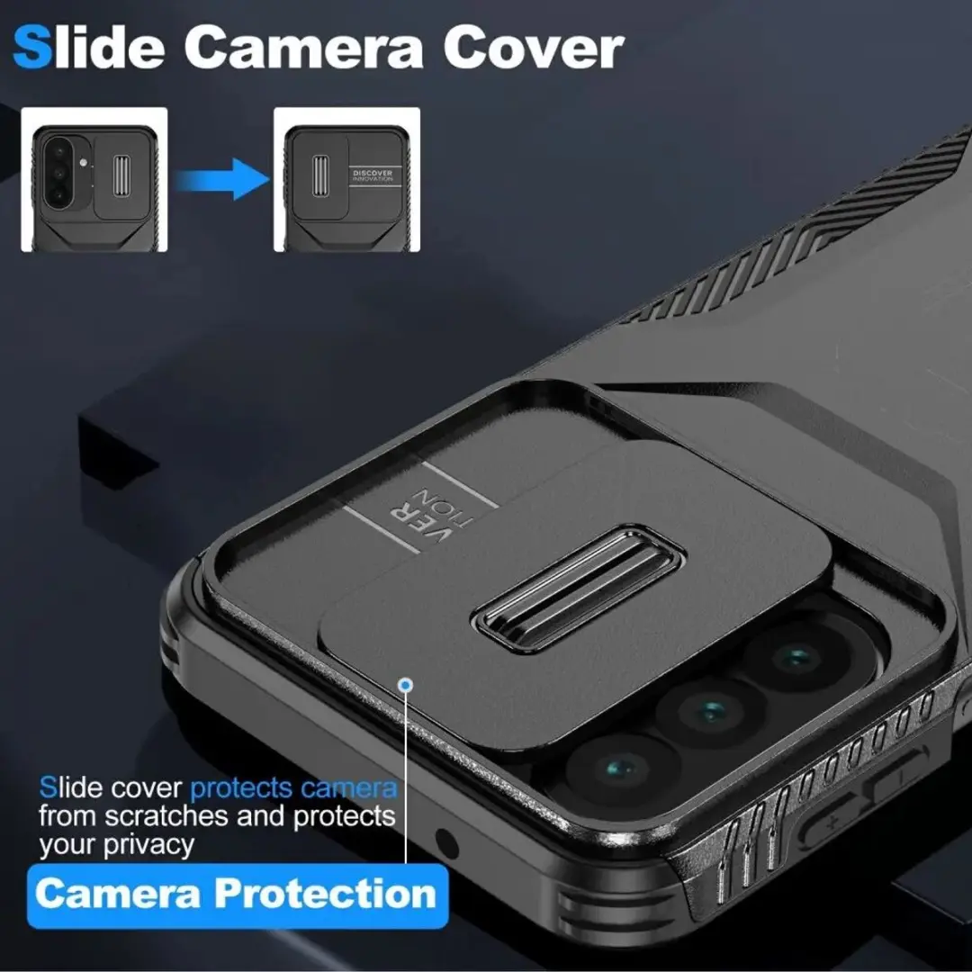 Selected Hoesje Samsung Galaxy A27 Back Cover - Camera Slider - Zwart