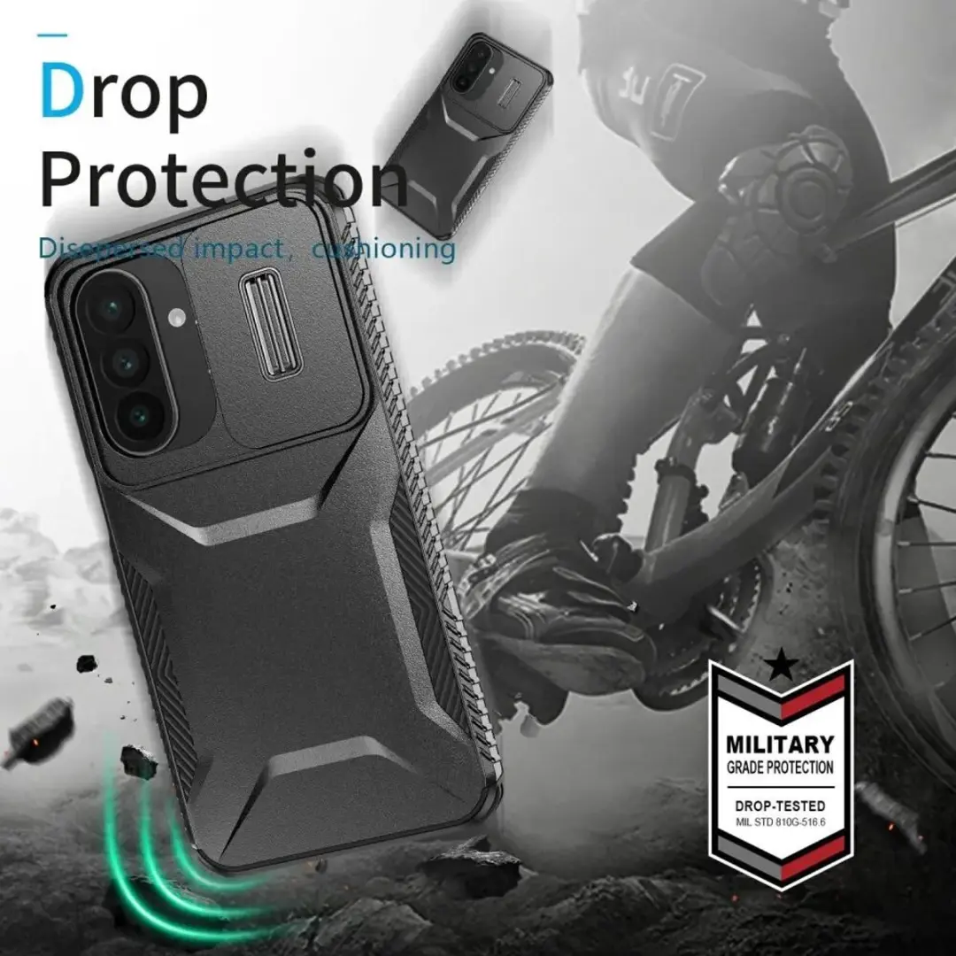 Selected Hoesje Samsung Galaxy A27 Back Cover - Camera Slider - Zwart - afbeelding 6 van 6