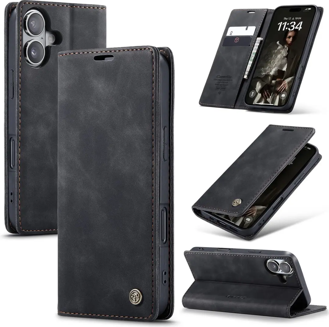 Caseme iPhone 16 Wallet Book Hoesje