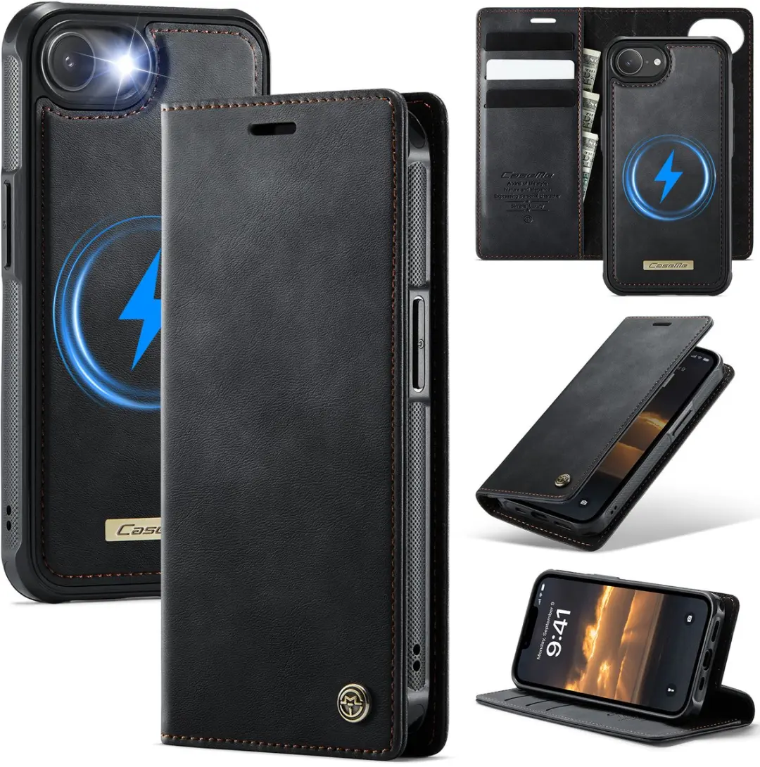 Caseme iPhone 16E Bookcase Hoesje