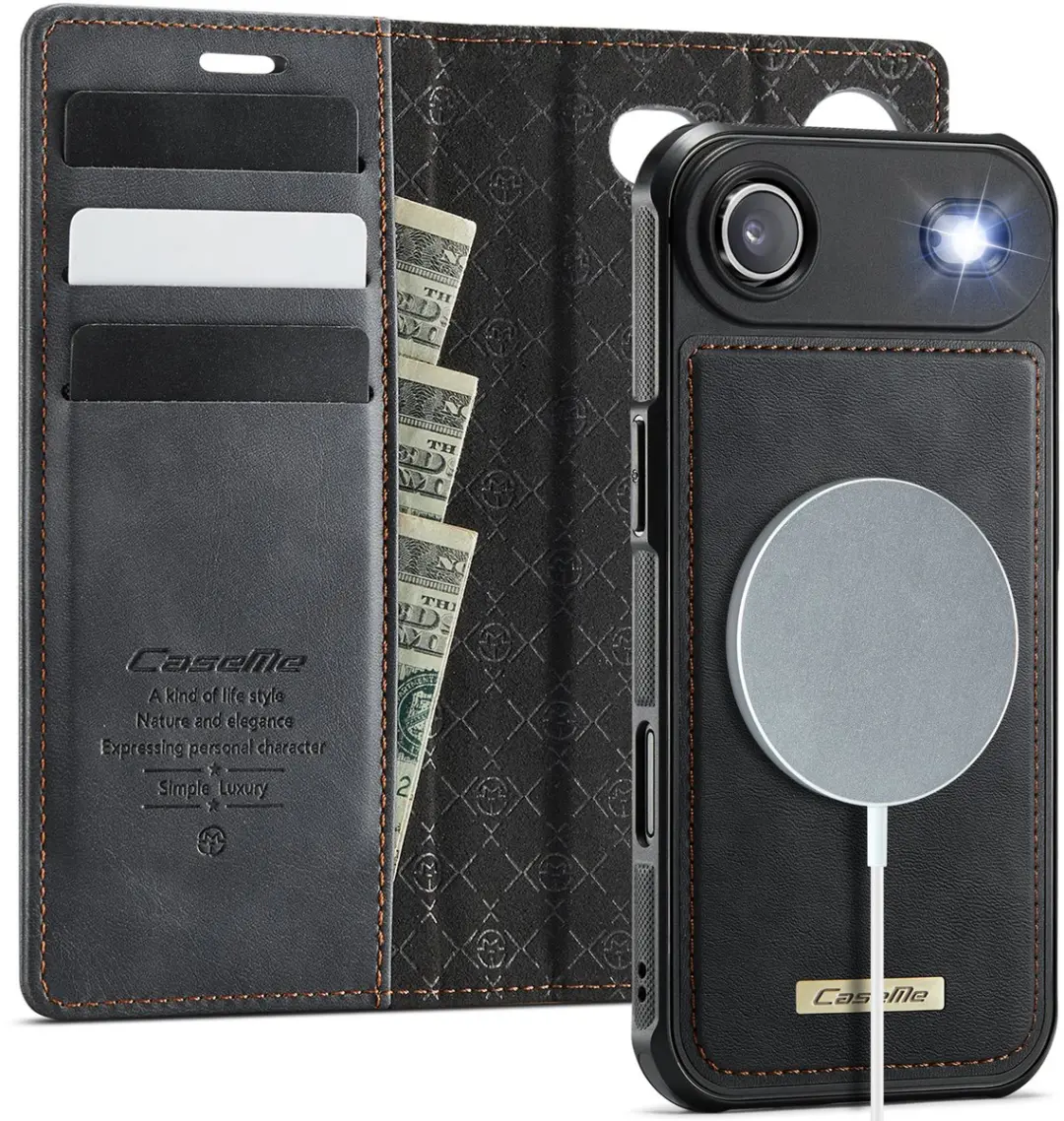 Caseme Telefoonhoesje iPhone Air - Magsafe 3 Pasjes - Zwart