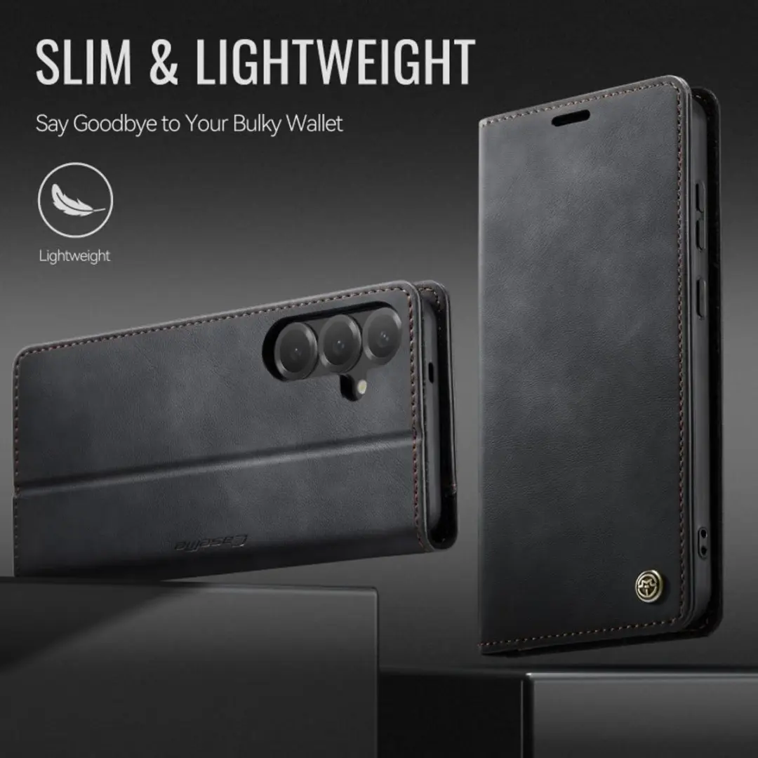 CaseMe Telefoonhoesje Samsung Galaxy S24/S25 Plus - Wallet Book - Zwart