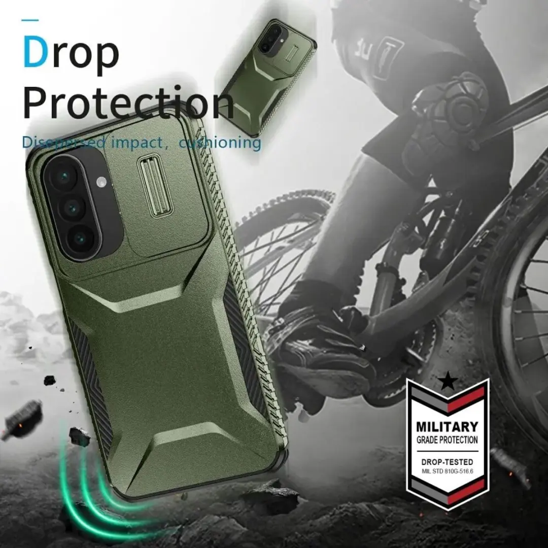 Selected Hoesje Samsung Galaxy A27 Camera Slider - Groen