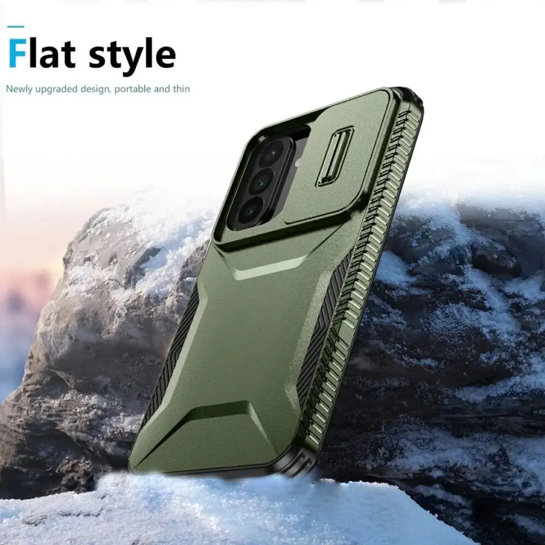 Selected Hoesje Samsung Galaxy A27 Camera Slider - Groen