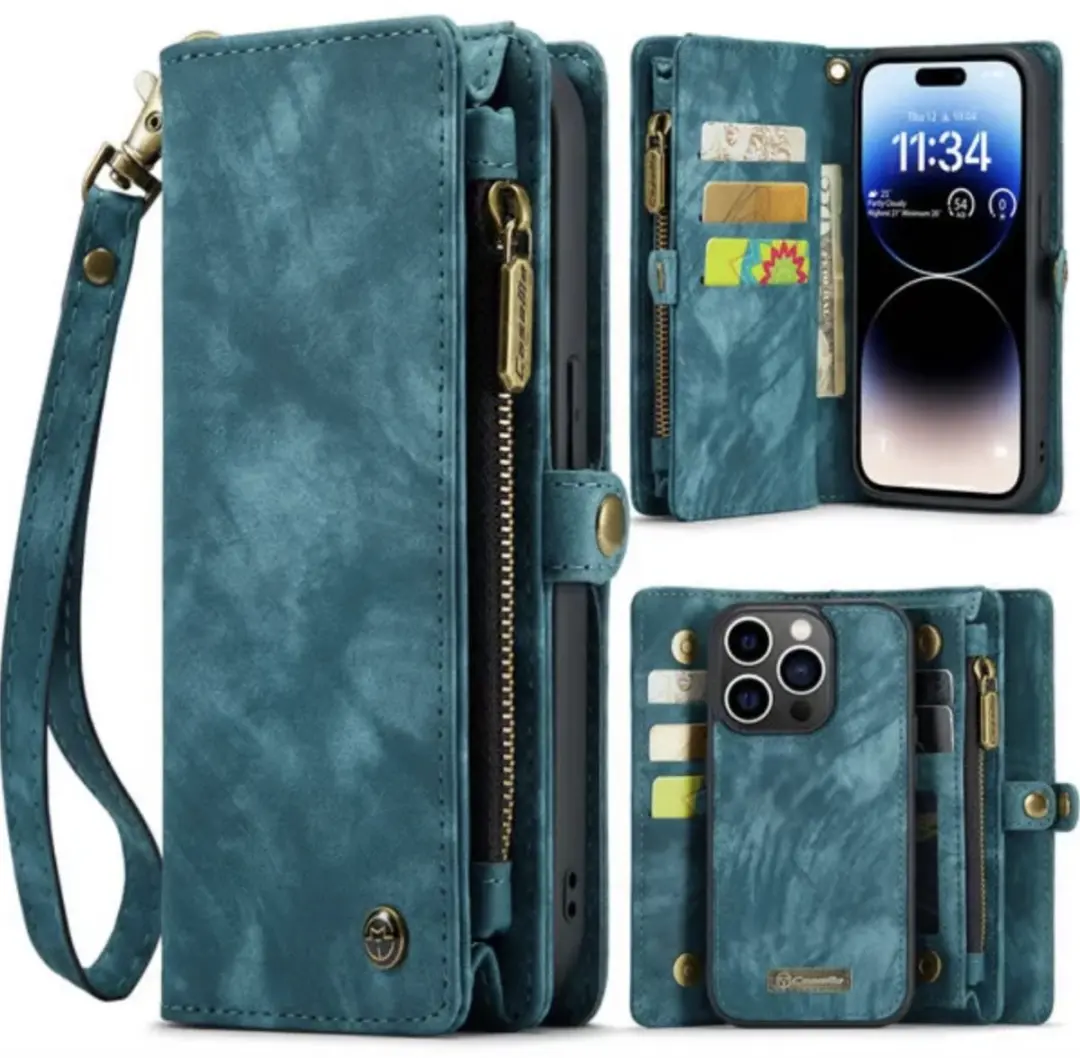Caseme iPhone 14 Pro Wallet Rits Book Case