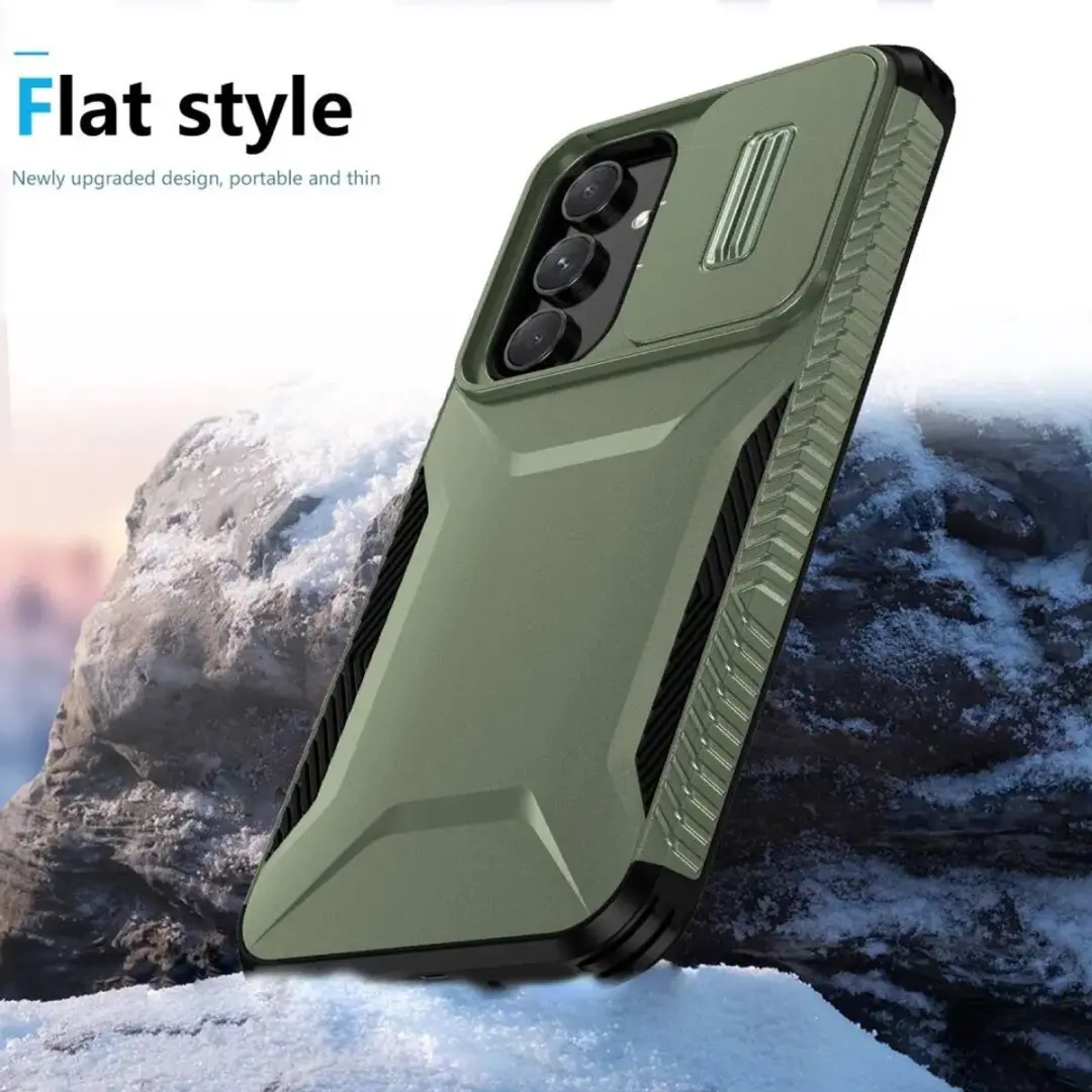 Selected Hoesje Samsung Galaxy A54 Back Cover Groen - Camera Slider - afbeelding 6 van 6