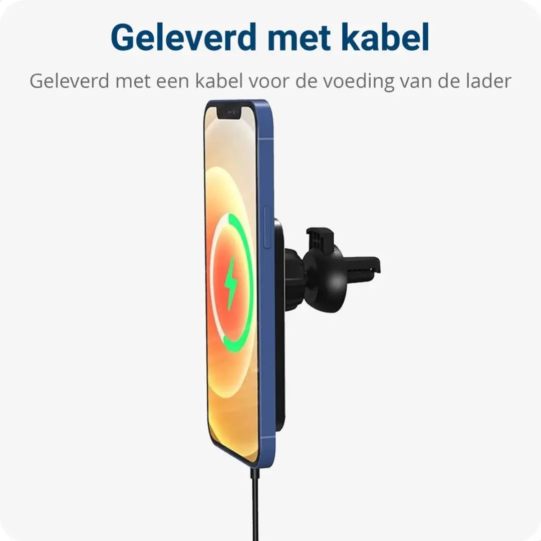 Selected Ventilatierooster Telefoonhouder Auto MagSafe - 15W - Zwart