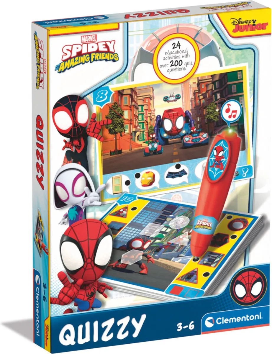 Clementoni Spidey Quizzy Educatief Spel - Interactieve Pen - 200+ Quizzen - Multikleuren