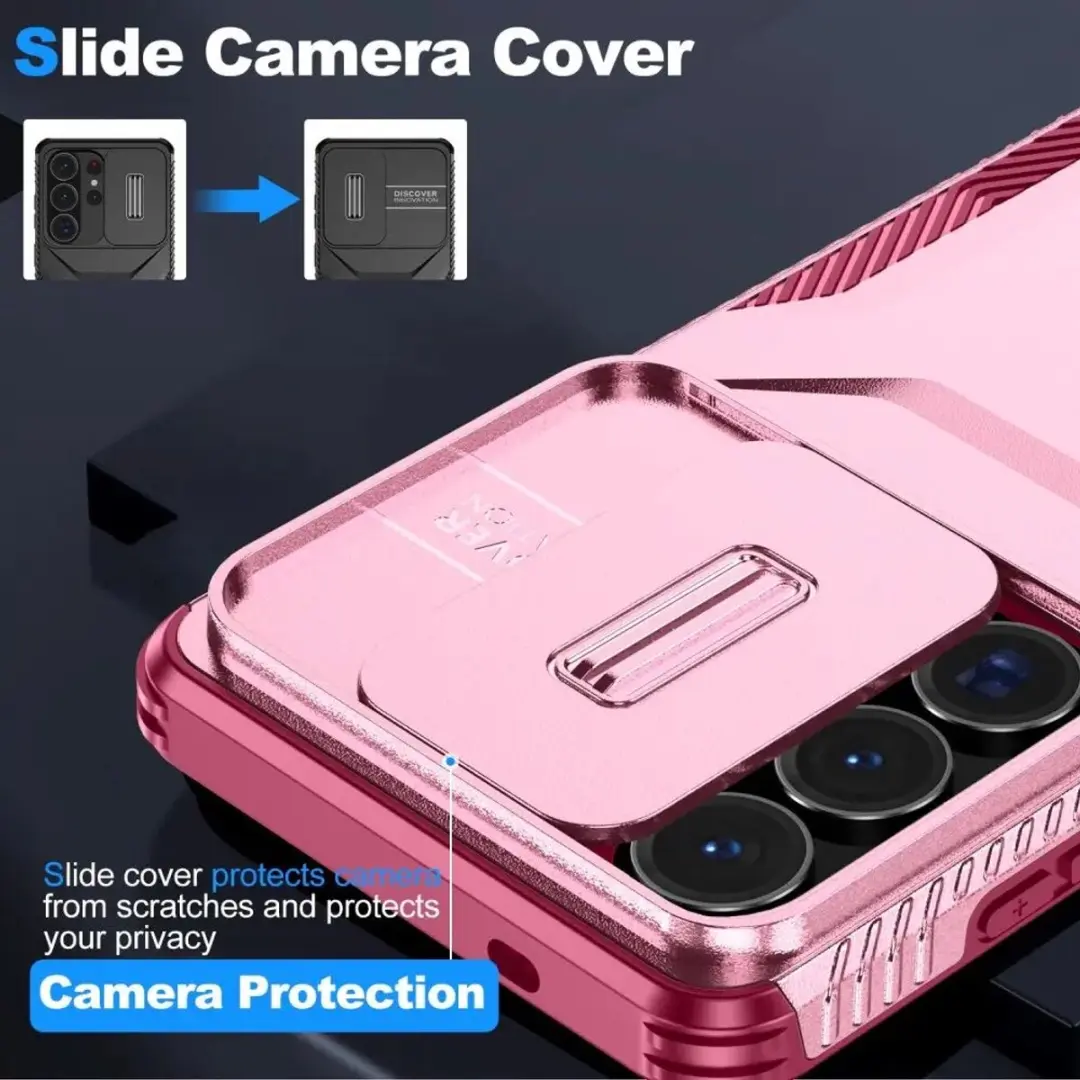 Selected Hoesje Samsung Galaxy S26 Ultra Camera Slider - Roze