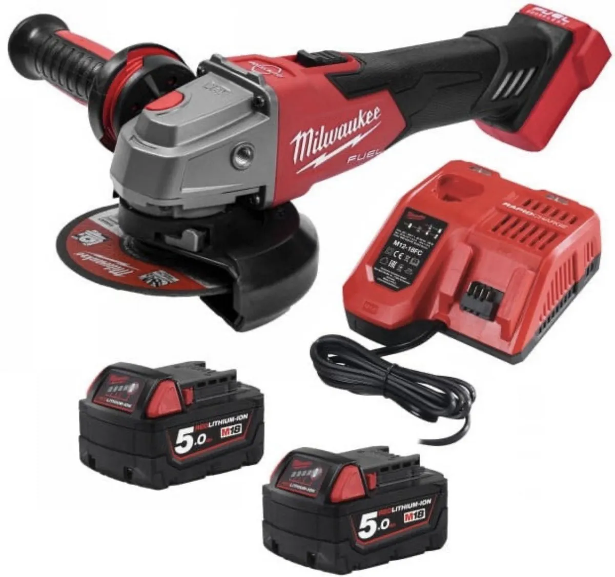 Milwaukee M18 FSAG125XB-502X Haakse Slijper 125mm