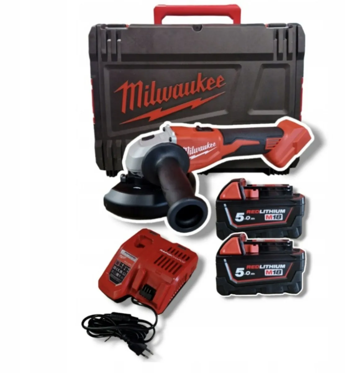 Milwaukee M18 FSAG125XB-502X Haakse Slijper 125mm - 2x 5.0Ah