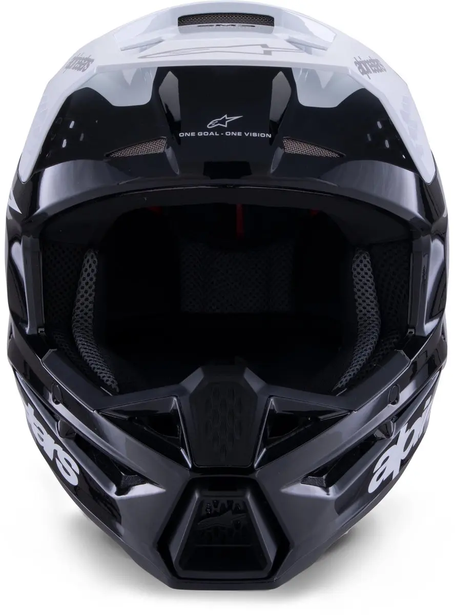 Alpinestars S-M3 Radium Crosshelm - XL - Zwart/Wit/Grijs
