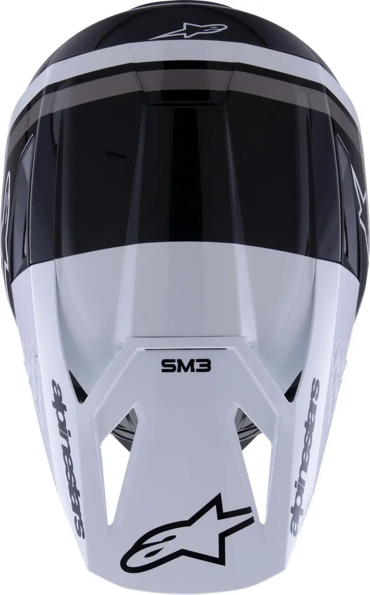 Alpinestars S-M3 Radium Crosshelm - XL - Zwart/Wit/Grijs