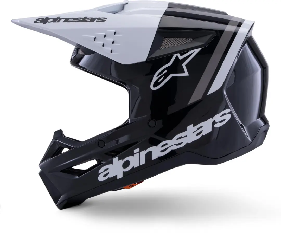 Alpinestars S-M3 Radium Crosshelm - XL - Zwart/Wit/Grijs