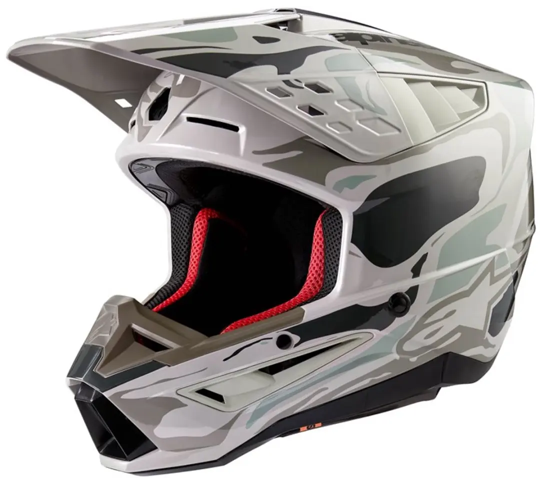 Alpinestars S-M5 Mineral Helm ECE 22.06 Warmgrijs/Celadon Groen